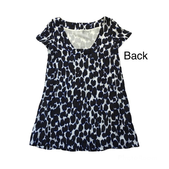 KATE SPADE dress low back open back abstract black white watercolor print sz 2​ - Picture 2 of 15